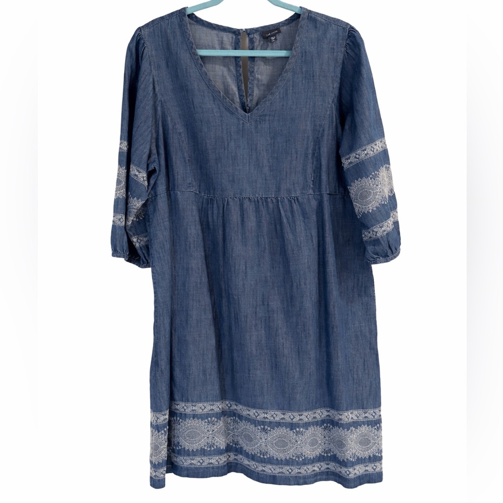 🎉J. Jill Embroidered Mini Dress (LP)